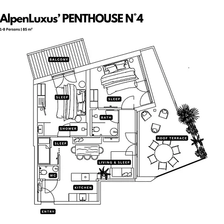 Apartment Penthouse N'4 - Rooftop Whirlpool & Mountain View By Alpenluxus *
